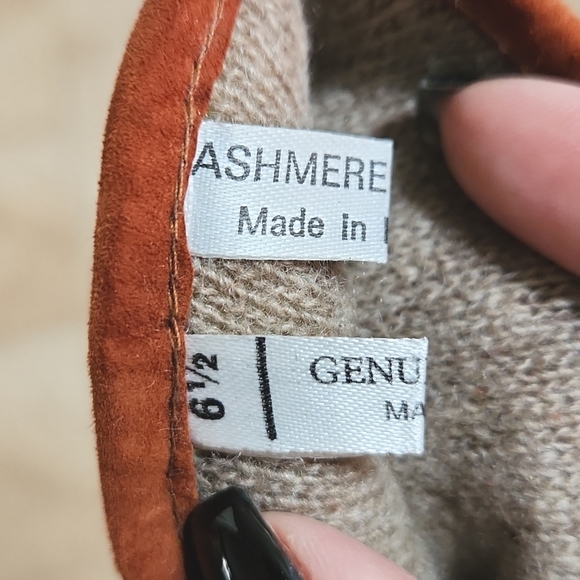 Saks Fifth Avenue Rust Fine Leather Gloves - Picture 8 of 9